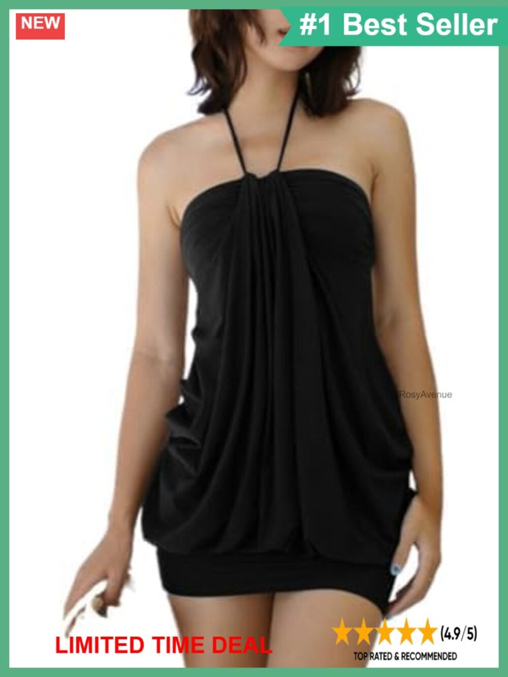 Halter Mini Ruched Draped Tube Party Bodycon Dress
